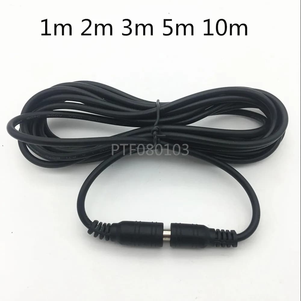 2 pezzi cavo di prolunga DC 1M 2M 3M 5M 10M 2.1mm x 5.5mm spina femmina-maschio per cavo adattatore di alimentazione 12V telecamera CCTV domestica striscia LED