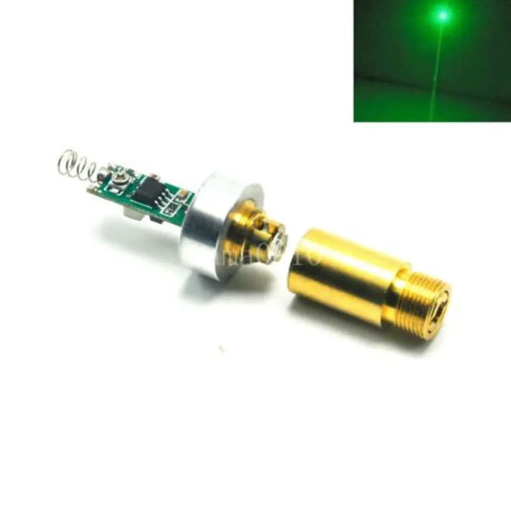 Modulo diodo laser punto verde industriale in ottone 532nm 50mw/100mw/200mw per torcia a LED fai da te