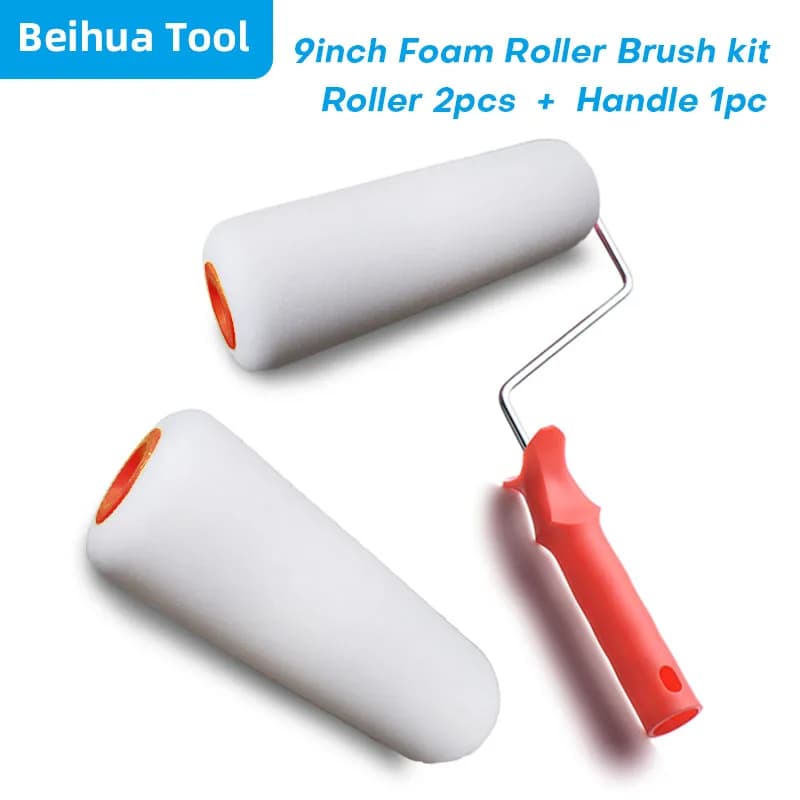 3 pcs/set 9 inch foam paint roller brush sponge for high density polyester wall decoration 230x70mm rolls PaintingTool