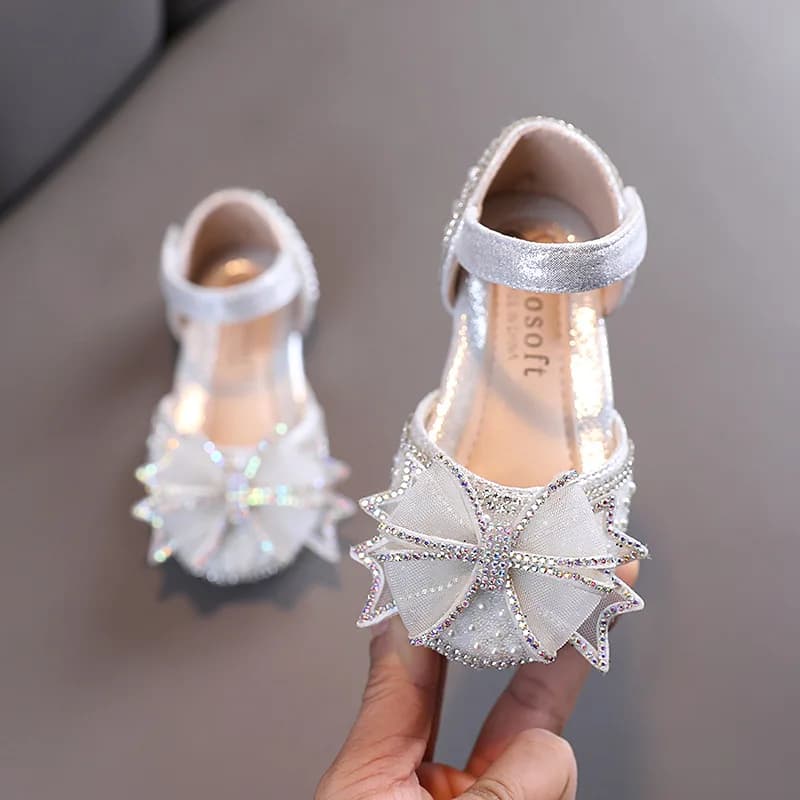 Kids Shoes Bow Flats Kids Princess Shoes For Girls Sandals 2023 New Spring Summer Comfortable Baby Shoes E645