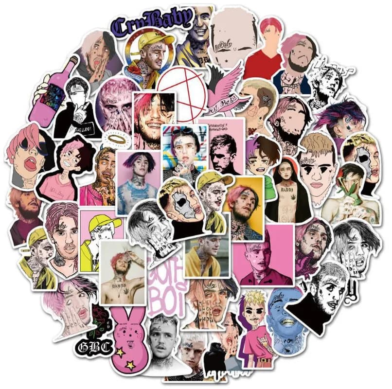 10/30/50pcs Rapper Americano Lil Peep Graffiti Impermeabile Skateboard Valigia Da Viaggio Telefono Laptop Bagagli Adesivi Fai Da Te Per Bambini Ragazza