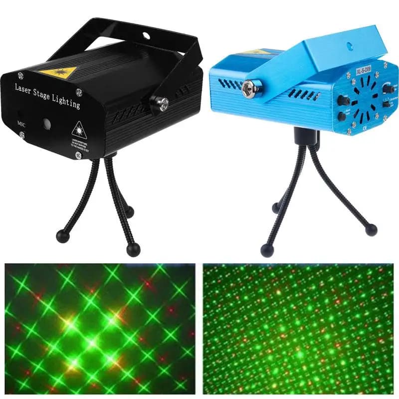Mini proiettore portatile a distanza rosso verde pioggia di meteoriti luce laser DJ Home Xmas Party Holiday Show illuminazione scenica a LED