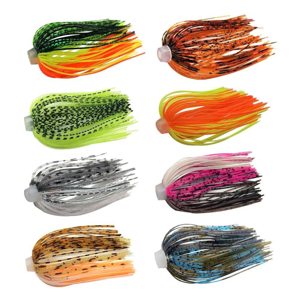 5 pz/lotto 88 Fili 64mm Gonne In Silicone foro Elastico Ombrello gonne Accessori Per la Pesca Buzzbaits Spinner Buzz Bait