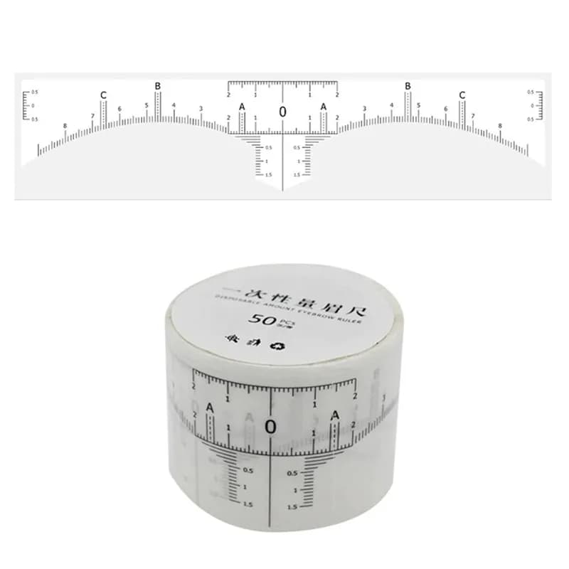 50PCS Usa E Getta Sopracciglio Righello Adesivo Adesivo Microblading Sopracciglio Tattoo Sopracciglio Styling Mappatura Guida Strumento di Trucco Permanente