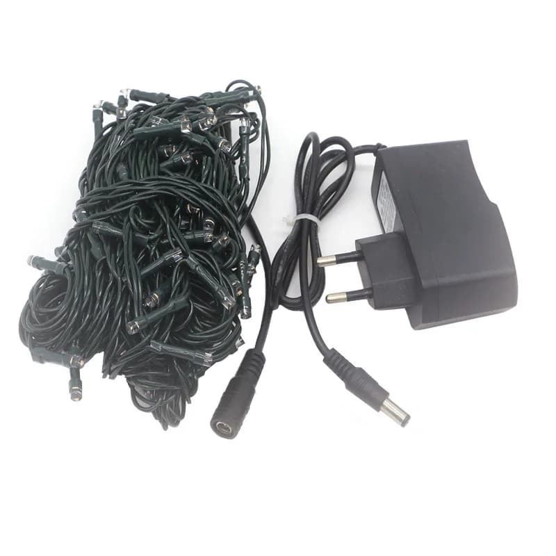 Verde scuro/trasparente morbido LED luce stringa fata ghirlanda effetto stella DC12V 4 colori festa di natale Layout esterno