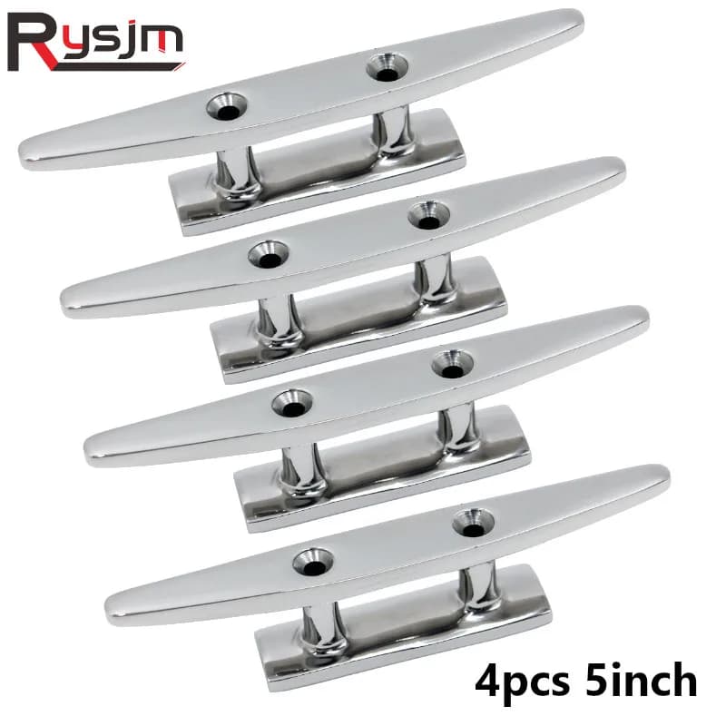 Personalizzato 4 Pz/lotto 5 Pollici 125mm 316 In Acciaio Inox Barca Tacchetta Bassa Piatta Tacchetta Ponte Corda Yacht Marine Hardware Barca Accessorio