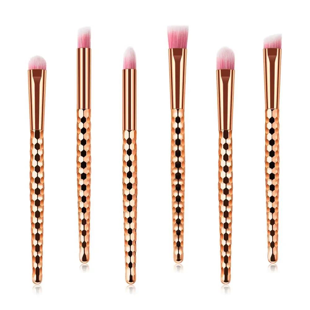2025 Nuovo 6 Pz Occhi Pennelli Trucco Set Fondotinta Ombretto Angolato Sopracciglio Ombreggiatura Make Up Brush Occhi Bellezza Kit di Strumenti Cosmetici
