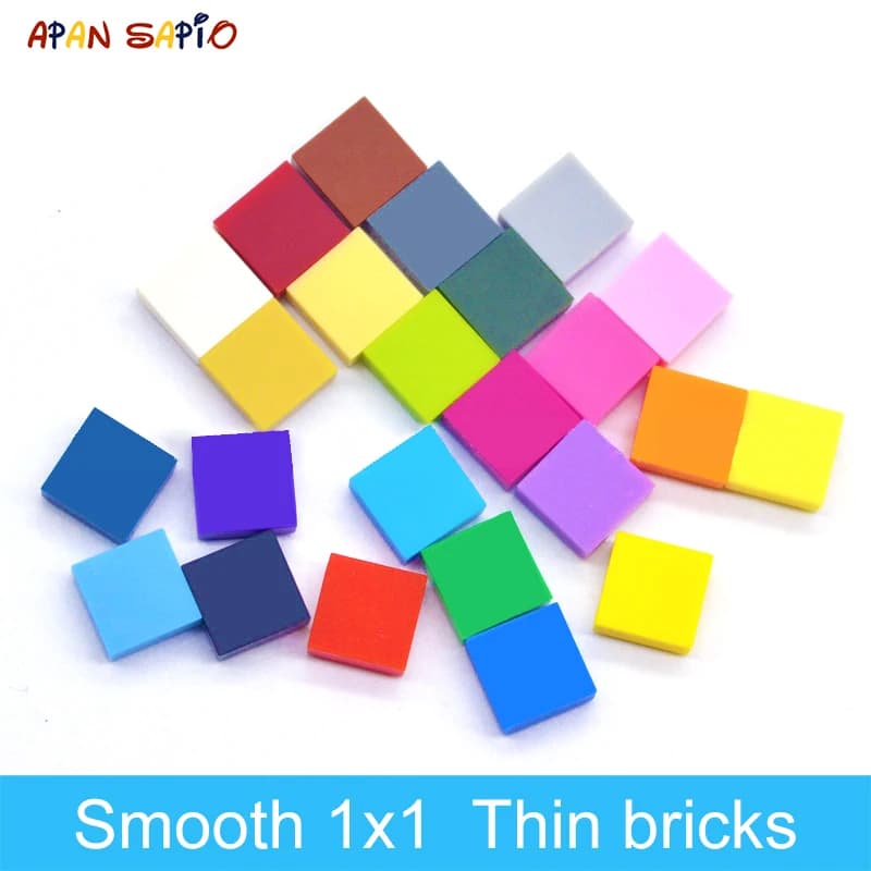 400 pz FAI DA TE Building Blocks Figura Mattoni Liscio 1x1 24 Colori Educativi Giocattoli Creativi per I Bambini Formato Compatibile Con 3070