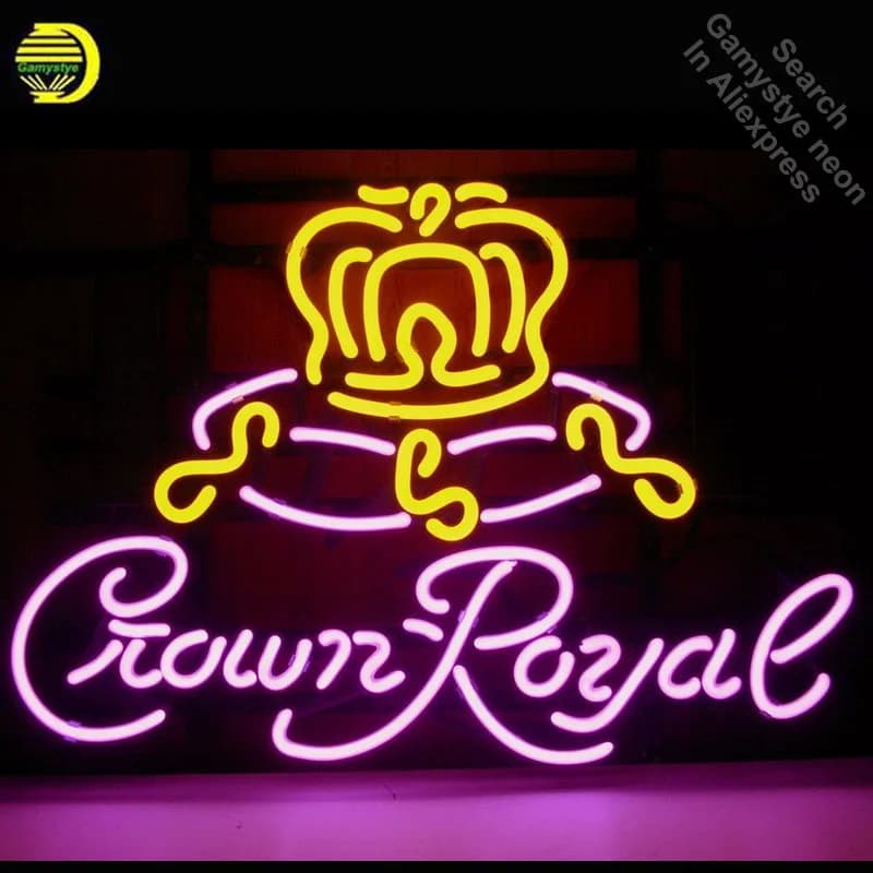 Insegna al neon per corone Roya lampadine al neon Insegna birra Bar Club Luci al neon Insegna Tubo di vetro dell'hotel Lampadine iconiche Marchio personalizzato LOGO Cerveja