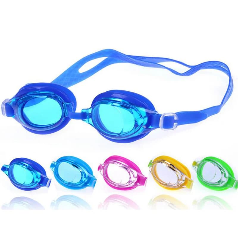 Children's swimming pool Silicone waterproof anti-fog protection UV glasses for water sports glasses with 2 ear plugs