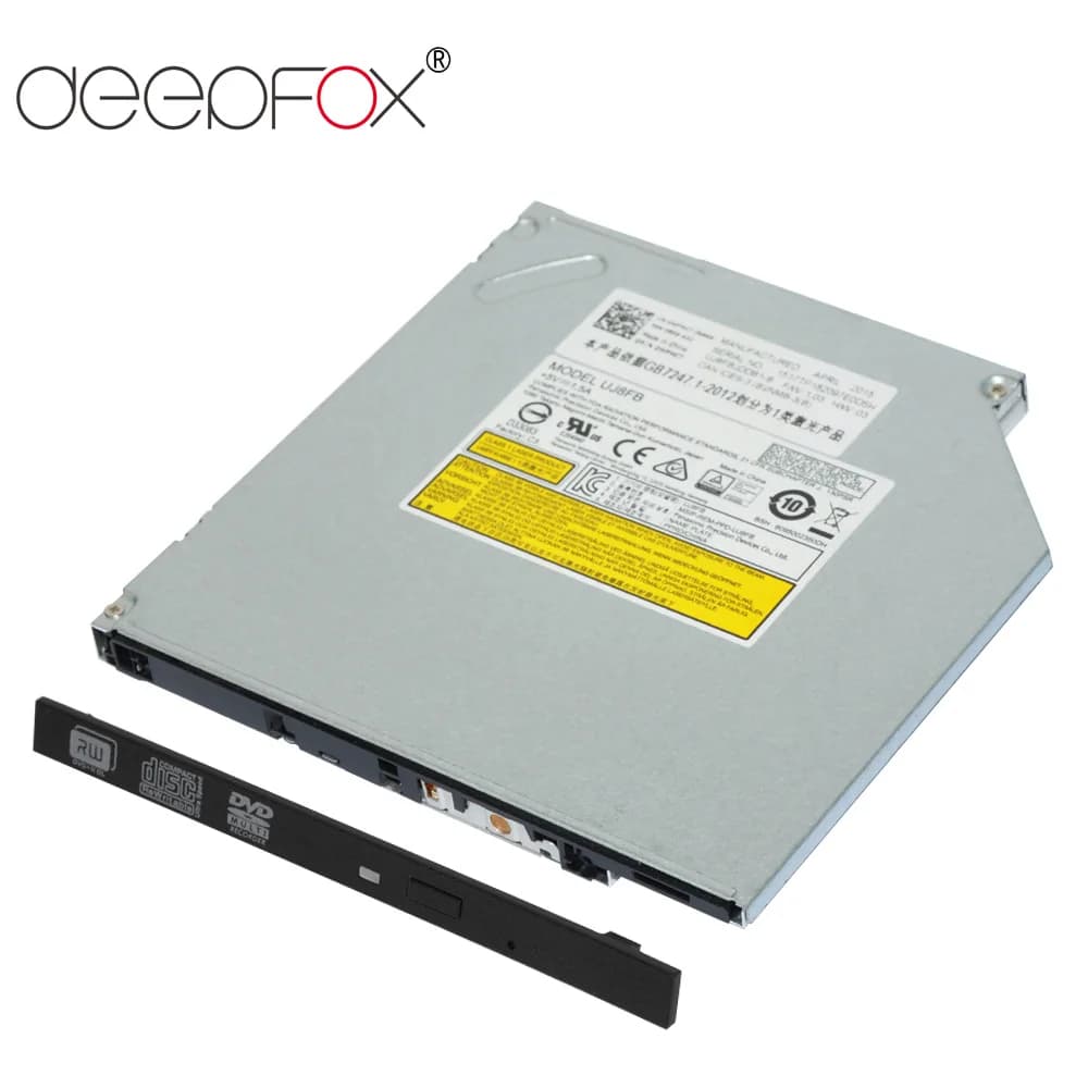 DeepFox Superdrive DVD CD RW Masterizzatore Writer Unità ottica SATA interna da 9,5 mm Unità per notebook portatile Masterizzatore DVD