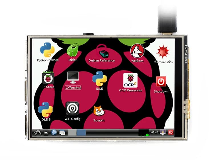 3.5 inch LCD RPi (C), 480x320, 125MHz High Speed LCD Touch Screen SPI Designed for Raspberry Pi
