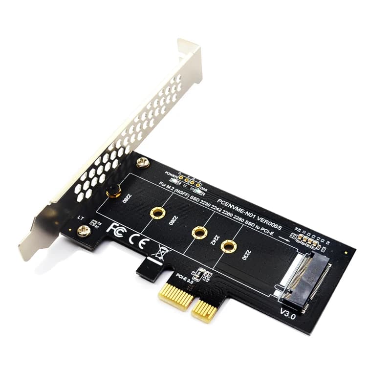 Schede e Slot di Espansione PCIE a M2 Adattatore PCI Express 3.0x1 per NVME SSD M2 Raiser PCIE Adattatore di Sostegno 2230 2242 2260 2280 M.2 SSD