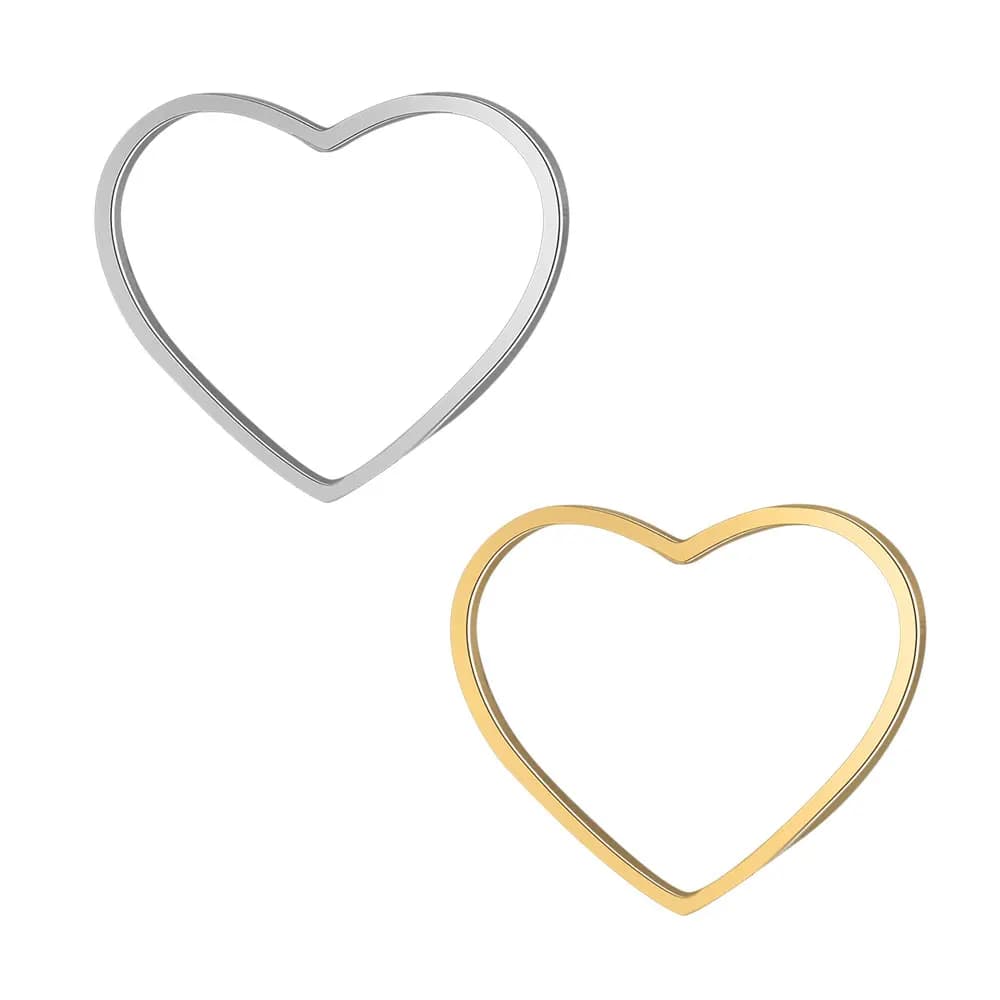 10 pcs/lot Heart Connectors Stainless Steel Cable 316, Do-it-yourself pendants for Necklaces and Bracelets