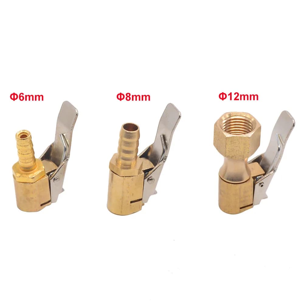 1PC 6mm 8mm 12mm Auto Pompa di Aria Mandrino Clip Auto Camion Pneumatico Gonfiatore Valvola Connettore Auto Aperto In Ottone Stelo pneumatico