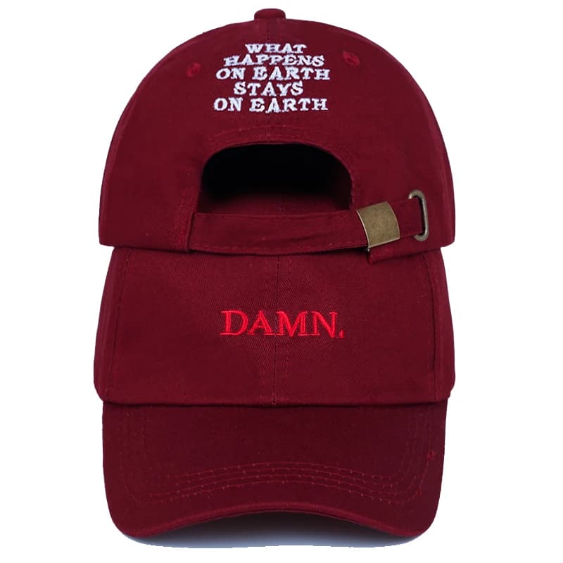 DAMN hats unisex spring summer embroidered hat dad earth cap hip-hop Kendrick lamar rapper hats snapback cap wholesale