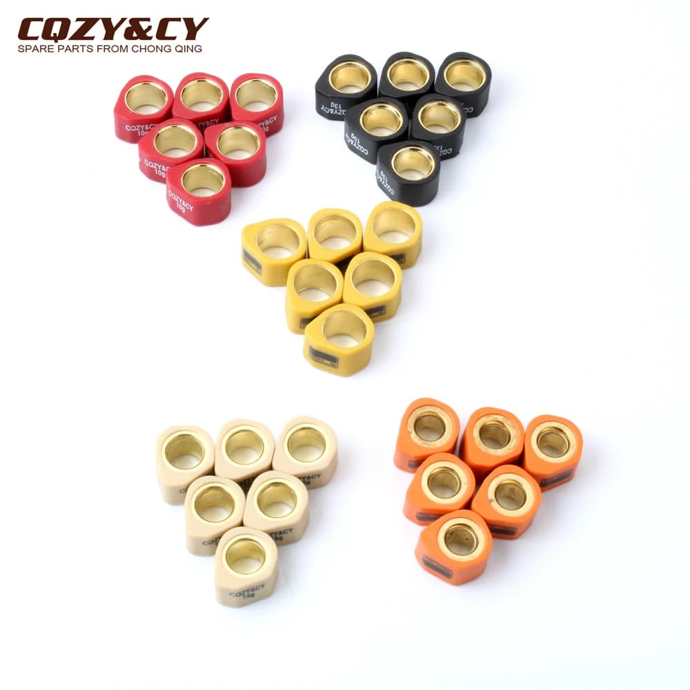 6PC 20x15mm 8g 10g 13g 15g 19g racing variator roller weights for Honda NES Dylan PCX SH CH150 125cc 150cc