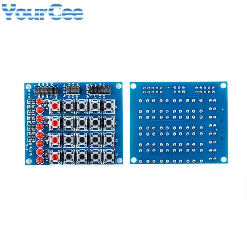 4X4 4*4 Matrix Array Keyboard Module 16 Keys Buttons Switch Panel Keyboard 8 LED Accessory Water Lamp Kit FAI DA TE For Arduino