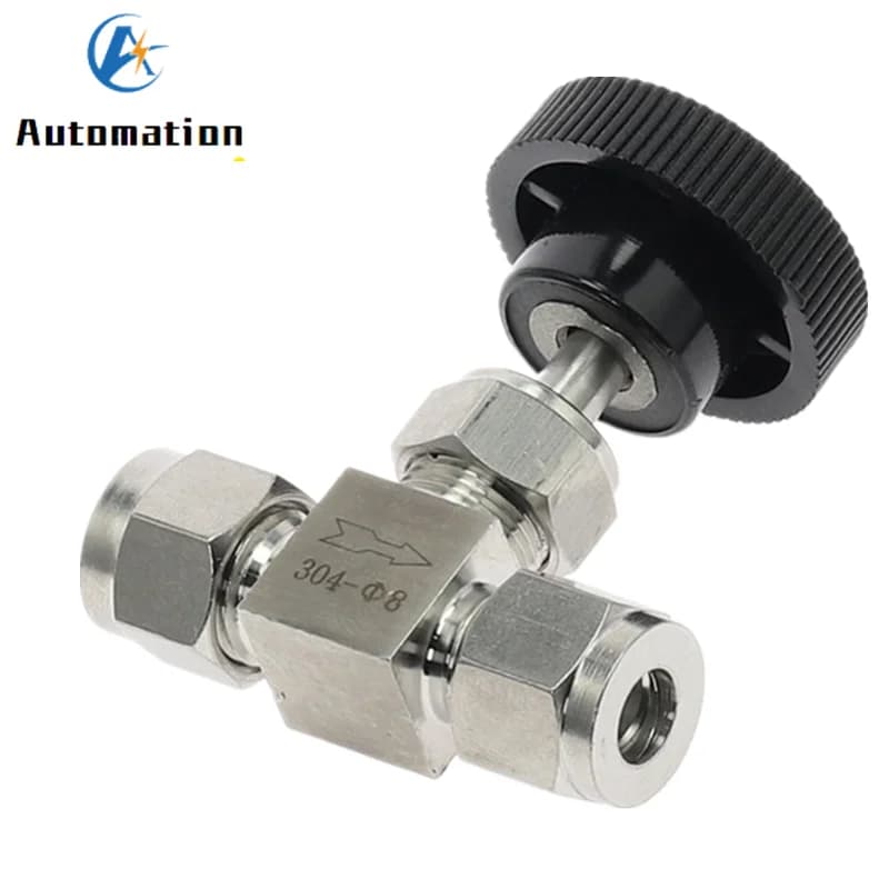Valvola a spillo regolabile OD 3 4 6 8 10 12 14mm 1/8 "1/4" 3/8 "1/2" Compressione Doppia ghiera Tubo Connettore in acciaio inossidabile 304
