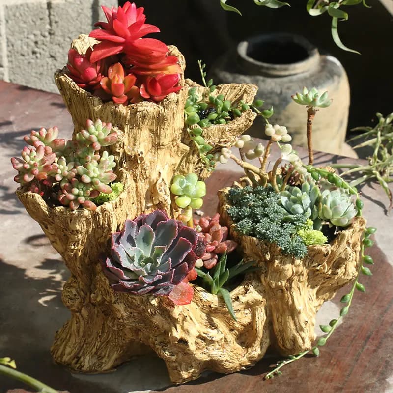 Vaso da fiori in resina succulenta a forma di radice rotta americana, arredamento per balcone esterno, ornamenti, decorazione per vaso da giardino, villa