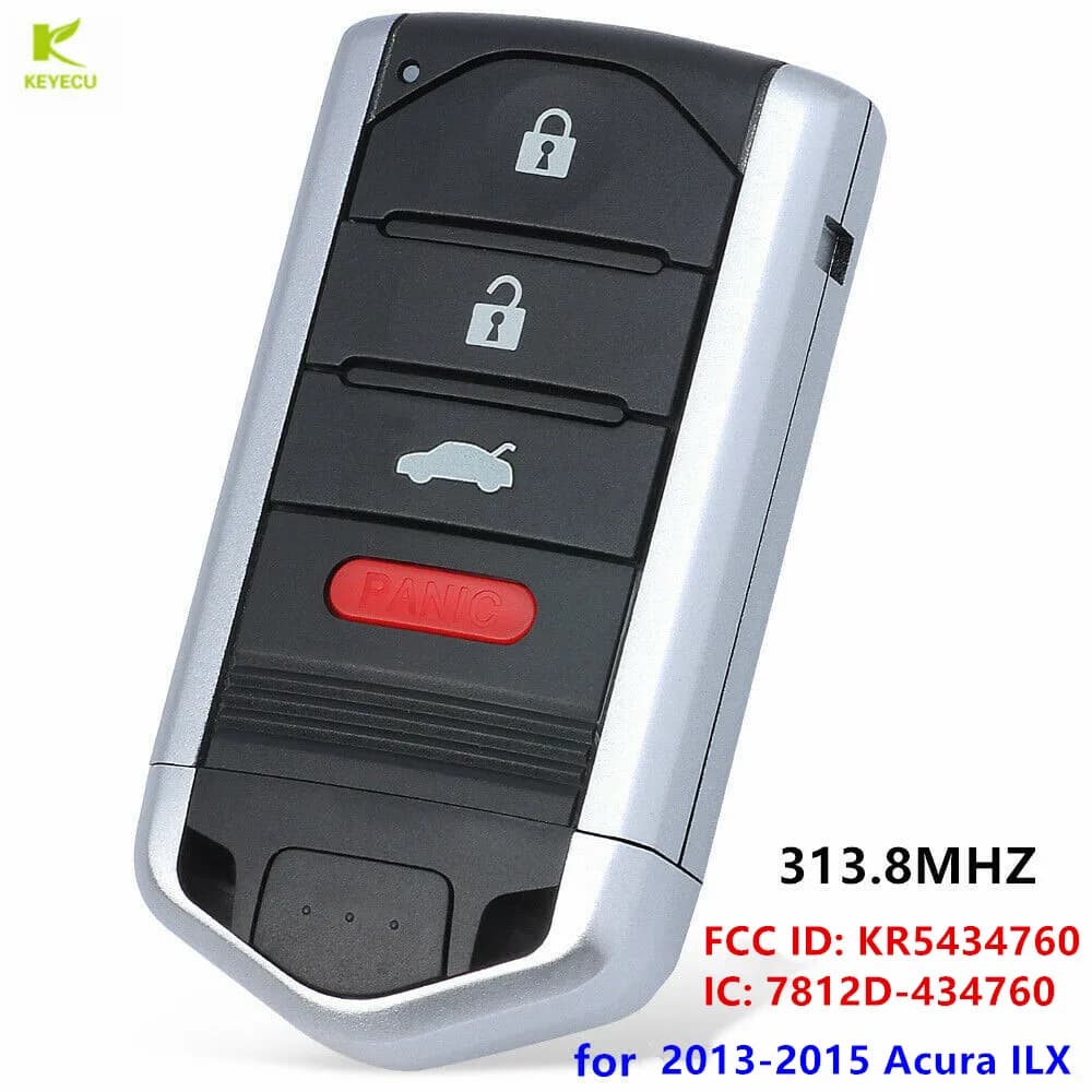 KEYECU Sostituzione PROXIMITY Chiave telecomando intelligente FOB 4 pulsanti 313,8 MHZ per Acura ILX 2013 2014 2015 FCC ID: KR5434760