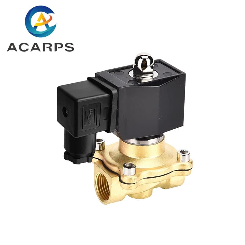 Elettrovalvola a solenoide normalmente chiusa/aperta d'ottone a 1/2 pollici IP65 a 2 vie impermeabile 220V 12V 24V 110V