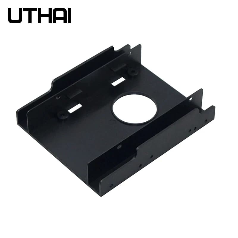 UTHAI G19 Staffa porta disco rigido a doppio strato per laptop Adattatore per unità a stato solido SSD meccanico da 2,5 pollici a 3,5 pollici in plastica