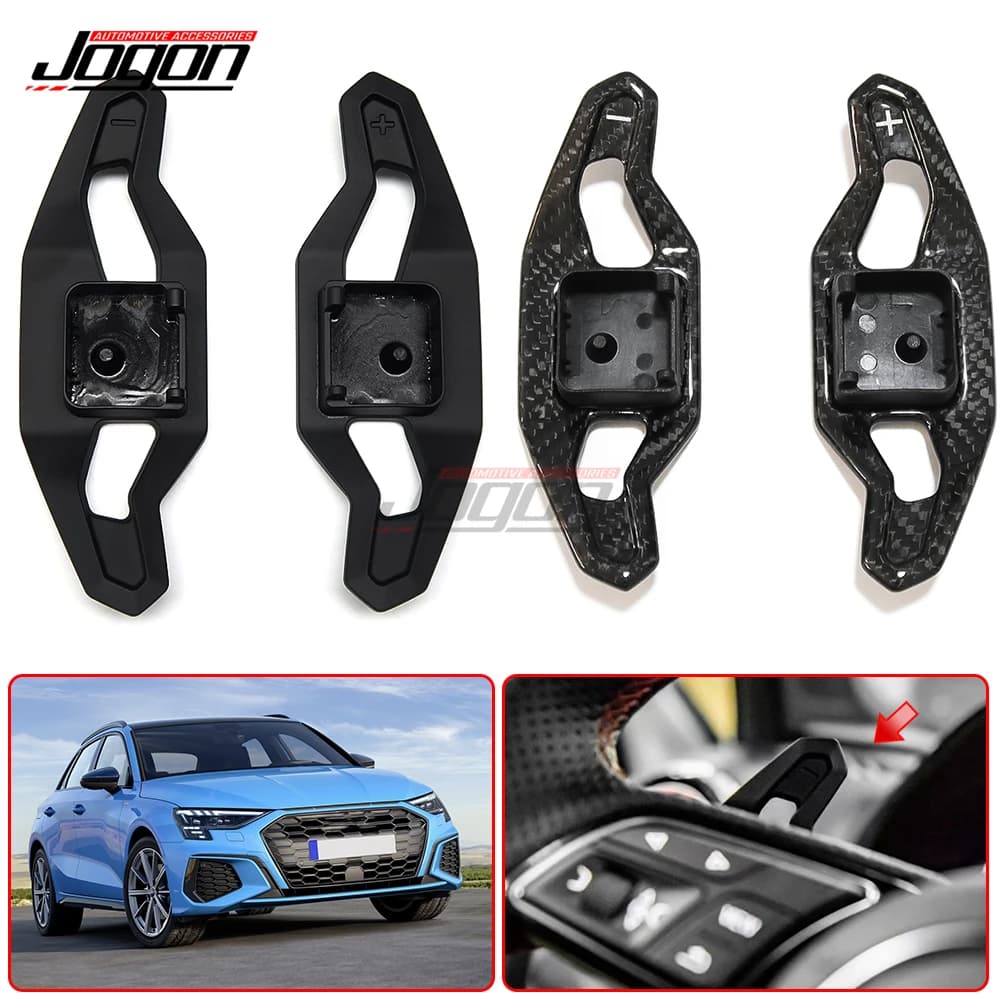 Per AUDI A3 8Y S3 RS3 2020 2021 2022 sostituire il volante Shift Paddle Shifter Cover Trim parti in lega di metallo e fibra di carbonio