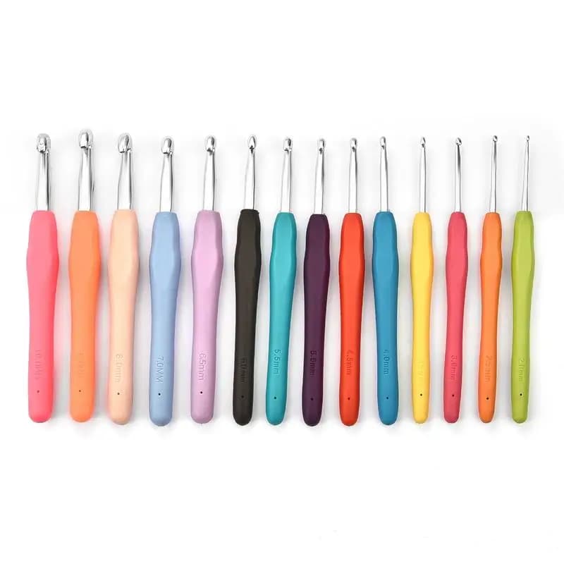 2-10mm manico in gomma uncinetti aghi impugnatura impugnatura ergonomica tessuto a maglia filato artigianale strumenti per cucire uncinetto ferri da maglia