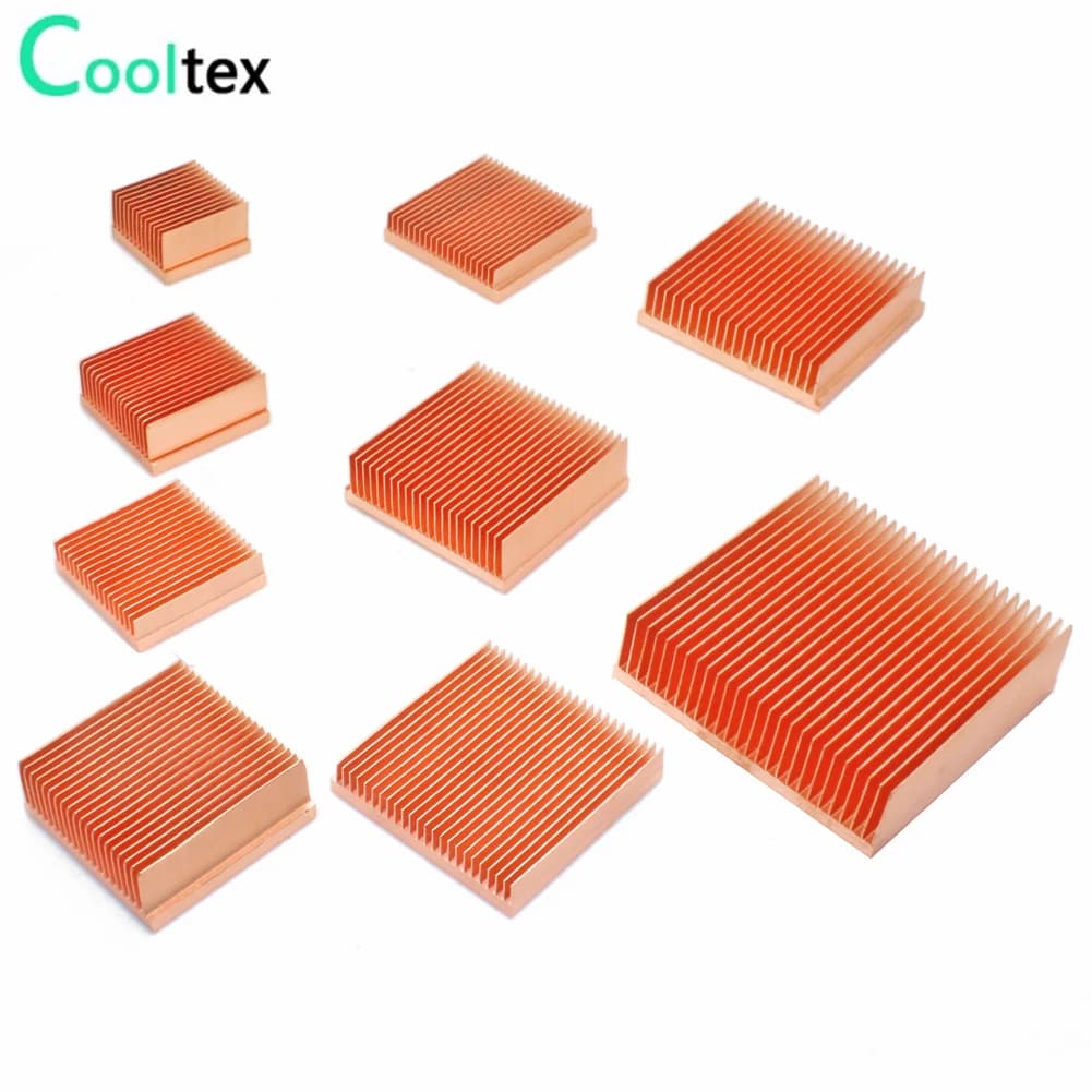 Pure Copper Heat Dissiper DIY Heat Dissiper Cooler for Electronic 3D Printer Raspberry Pi CHIP IC MOS Heat Dissipation