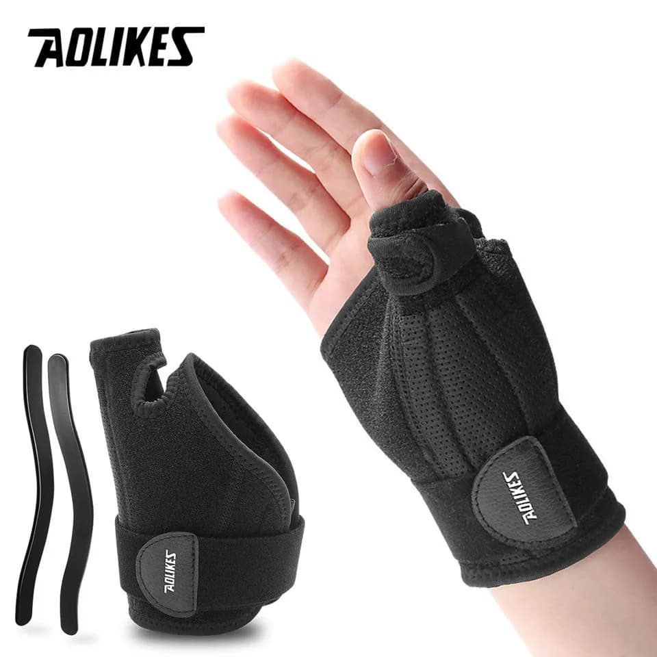 AOLIKES 1PCS Supporto per tutore per polso Distorsione Avambraccio Stecca Fascia per cinturino Supporto per polso Sollevamento pesi Fasce per allenamento in palestra