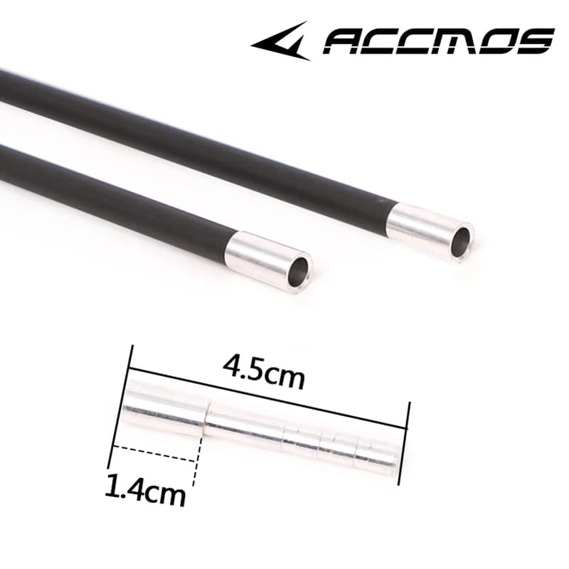 12 pz/lotto ID 5.2mm inserto in alluminio freccia FitCarbon frecce in fibra di vetro albero tiro con l'arco fai da te per la caccia