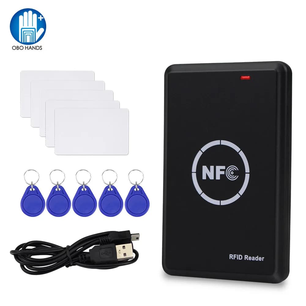 RFID Copiatrice Duplicatore 125KHz Portachiavi NFC Smart Card Reader Writer 13.56MHz Programmatore crittografato USB UID T5577 EM4305 Tag di carte