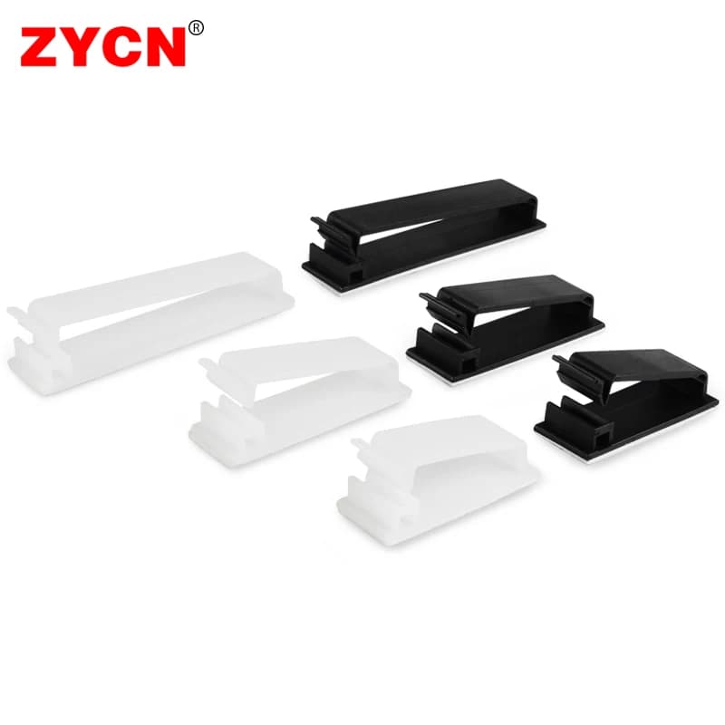 ZYCN 10 Pz Fascetta per cavi Supporto Colla Clip autoadesive Fibbia Morsetto fisso a parete Avvolgicavo Pressa FC-30/40/50 Dati GPS per auto