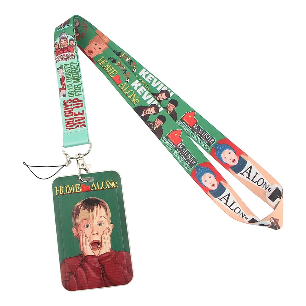 ER651 divertente film casa da solo cordini di moda porta Badge ID Bus Pass custodia Cover Slip Bank porta carte di credito cinturino titolare della carta