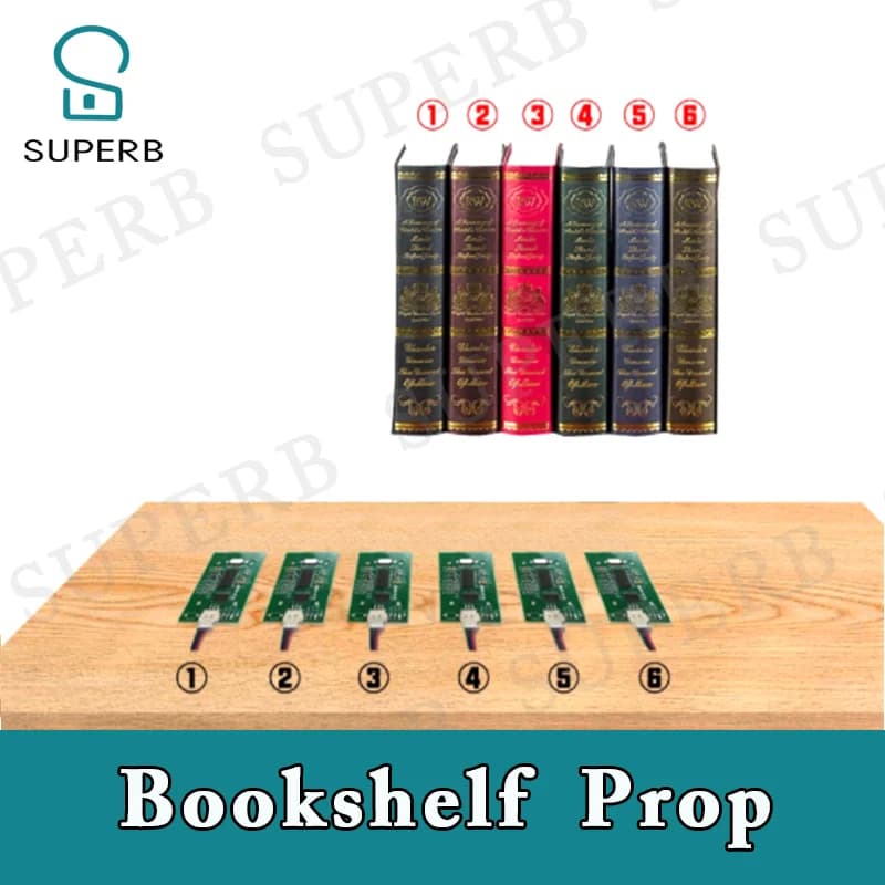 Gioco di fuga Libro Gioco per sala di fuga Oggetti di scena per mettere i libri per correggere il luogo libreria Oggetti di scena per la fuga nella vita reale Oggetti di scena RFID della carta IC