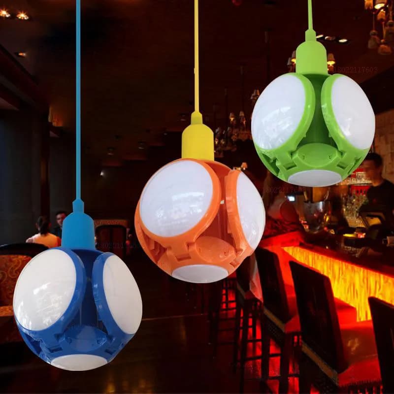 Luce da calcio a LED deformabile regolabile E27 40W lampadina a sfera UFO lampada da soffitto per camera da letto studio soggiorno decorazioni per la casa 5 colori