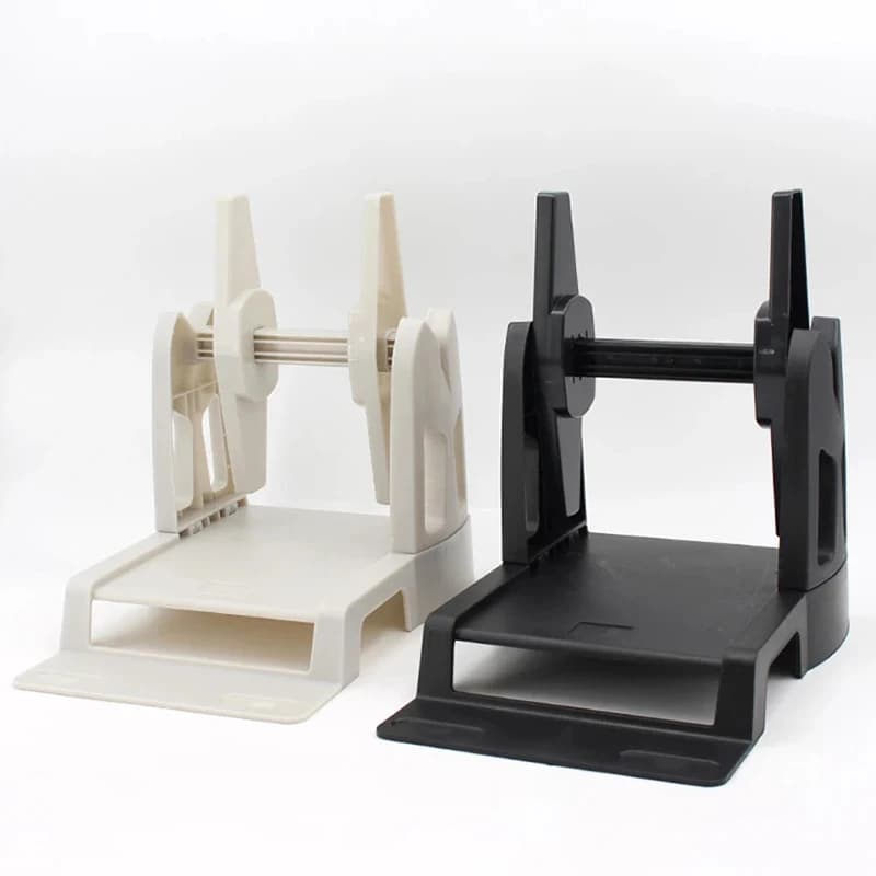 Paper holder with external rolls, folding paper holder 2 in 1 for table label printer Thermal printer for receipts for delivery
