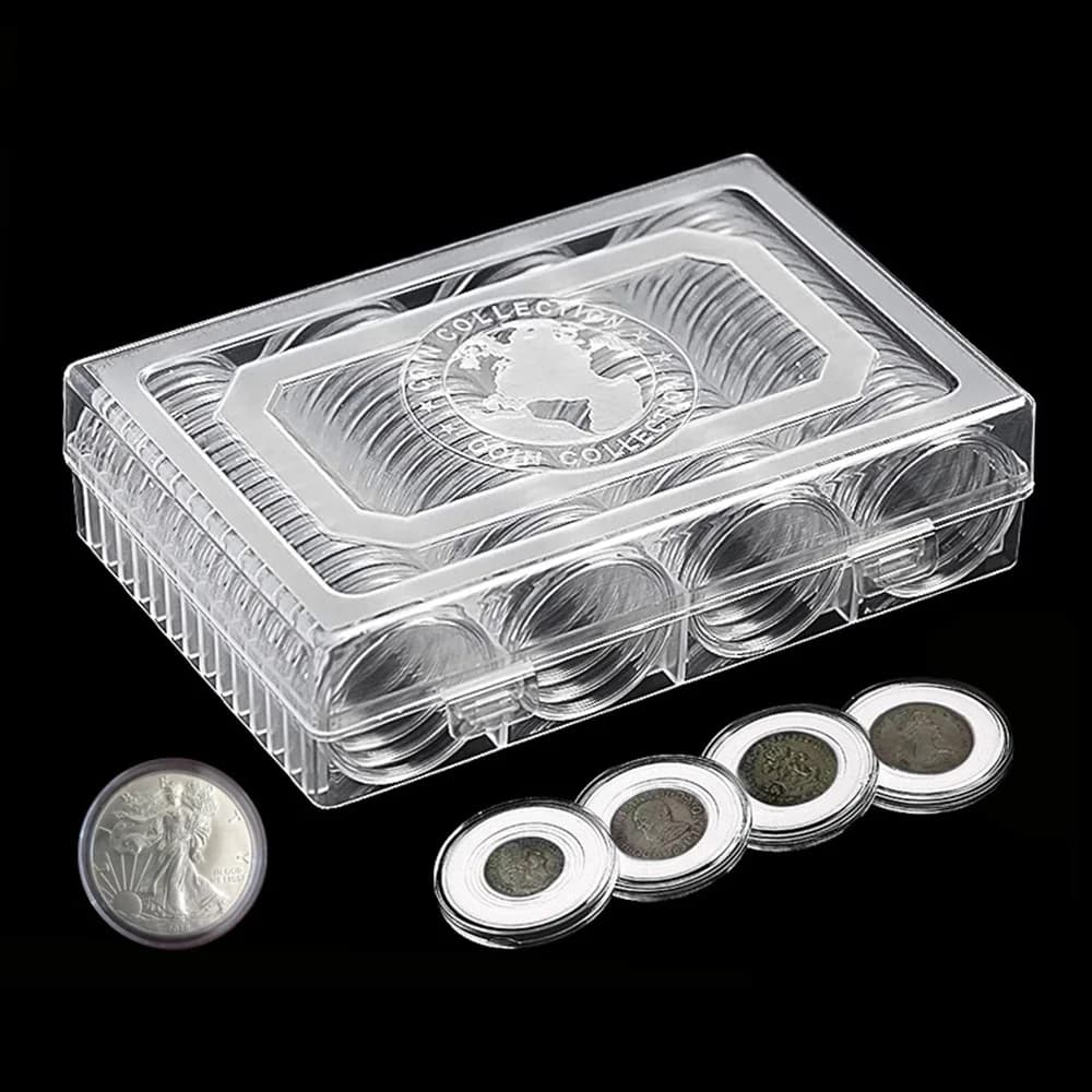 41 MM collection box 60 pcs per container for coin storage capsules