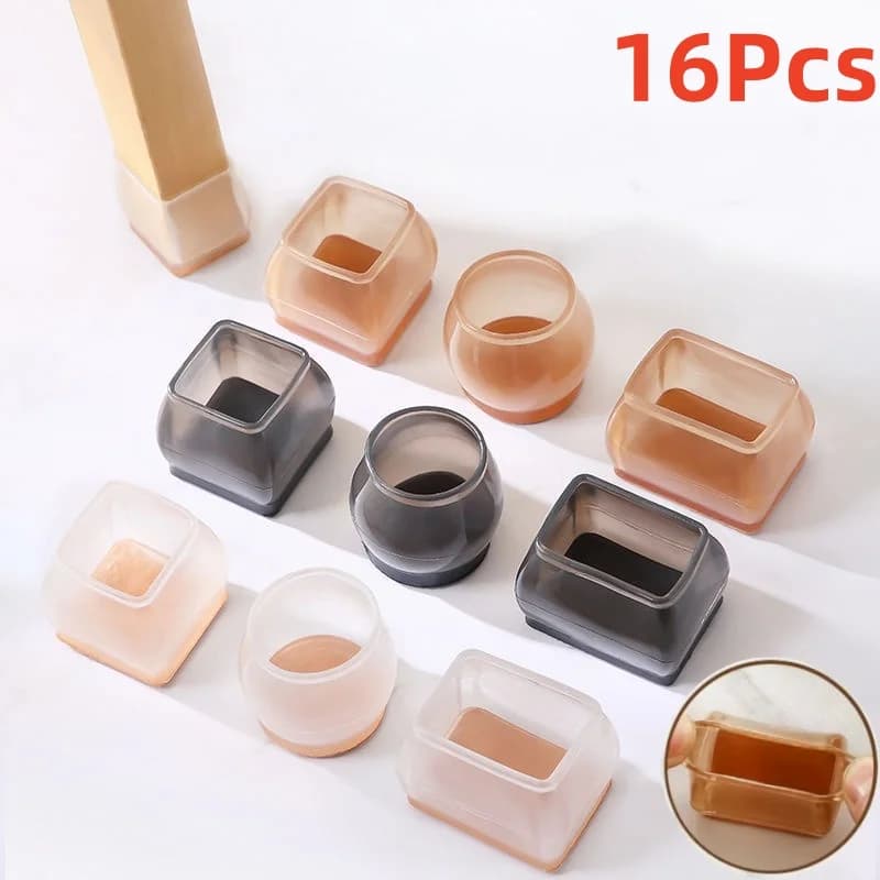 16 pezzi mobili in silicone gambe antiscivolo pad piedi di livellamento della sedia tappetino pavimenti in legno da graffi protezioni tappetino decorazioni per la casa