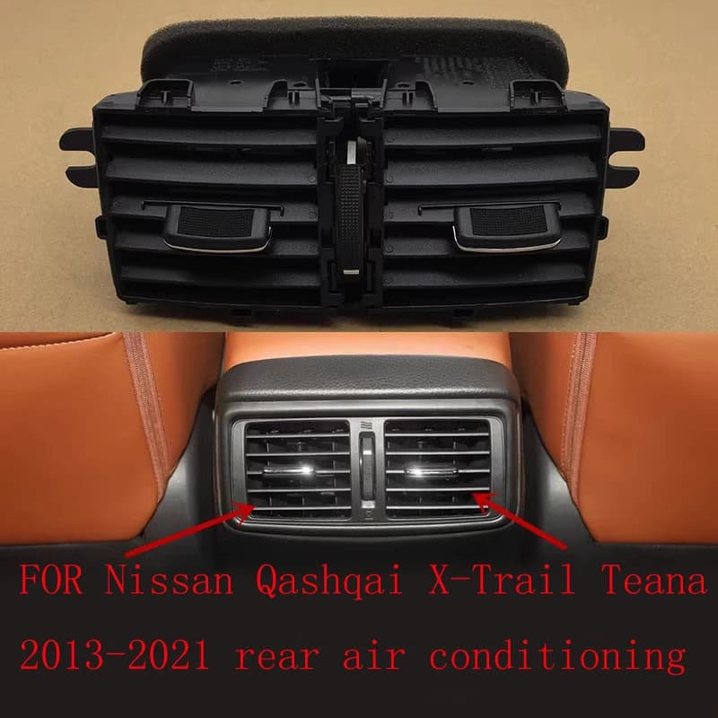 Accessori auto Presa d'aria condizionata posteriore per Nissan Qashqai X-Trail Teana 2013-2021 Scatola bracciolo presa d'aria condizionata