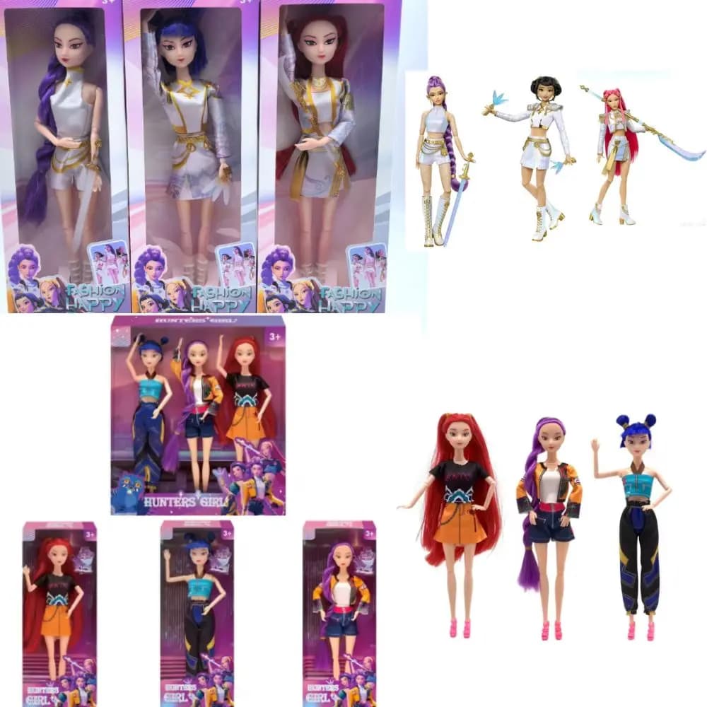 2026_ Kpop Demon Hunters Figurine in vinile Nuovo K-POP Demon Slayer Miniature Doll Lumimila Zoey Desktop Ornament Decorazione Regali%