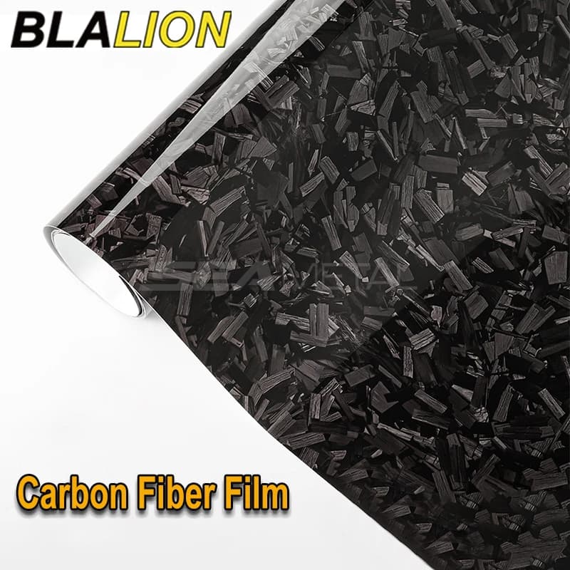 BLALION Carbon Fiber Film Glossy Car Body Film Forged Carbon Fiber Vinyl Wrap Film Self Adhesive Decal Sticker Car Accessories