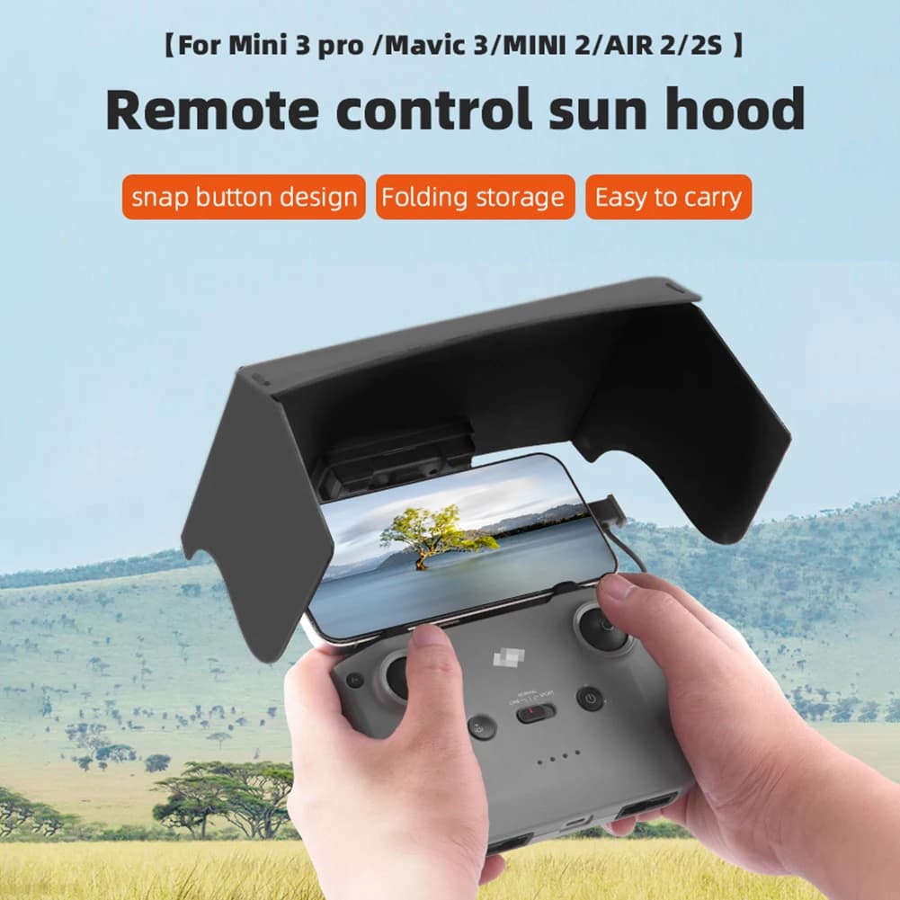 Per DJI Mavic 3/Mini 2/Air 2/Air 2S/Mini 3 Pro RC-N1 telecomando cappuccio parasole Monitor per telefono cellulare copertura leggera Drone