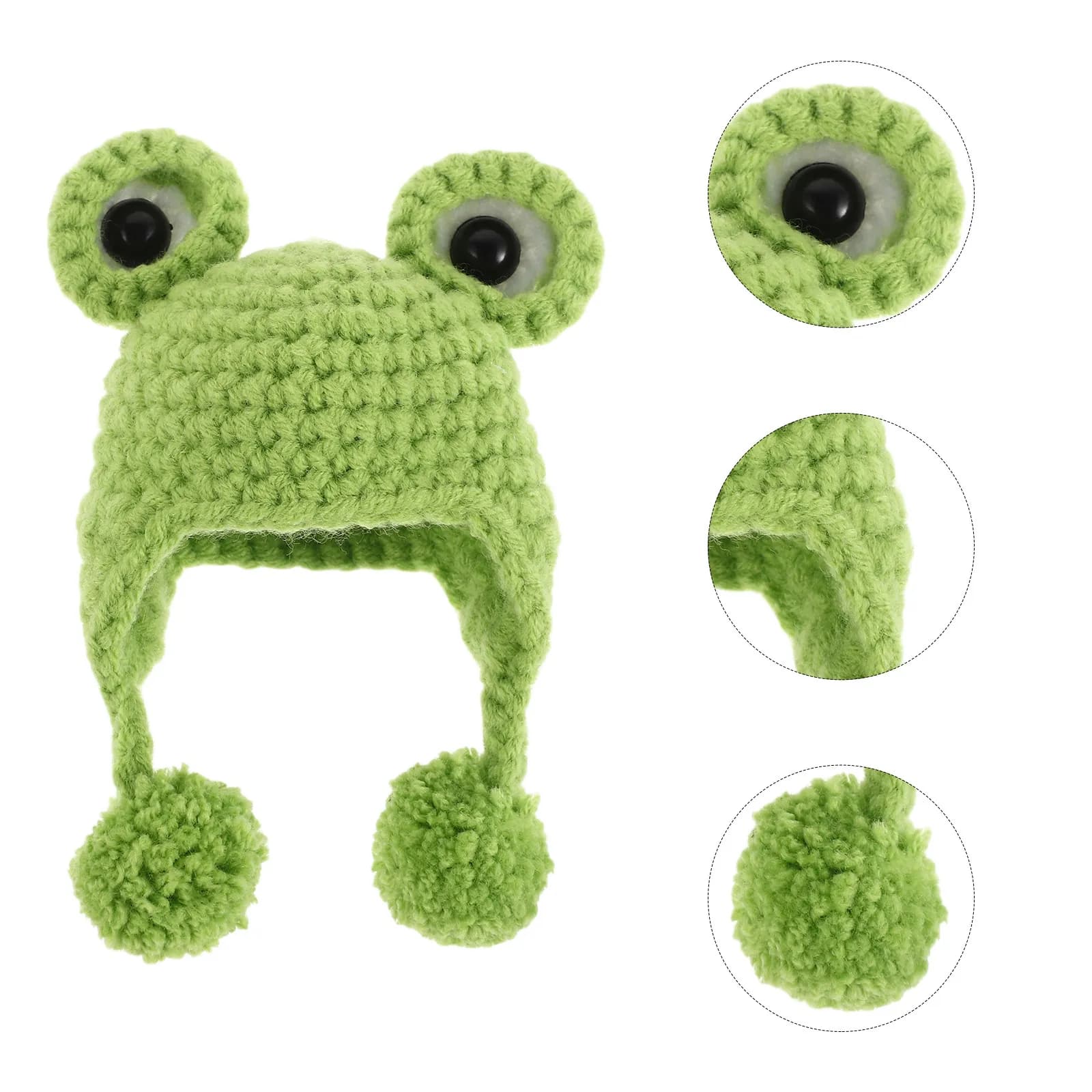 Mini Knit Hats Cute Cartoon Woolen Beanie Winter Accessories for Craft Dollhouse Ornament Supplies Cartoon Beanie