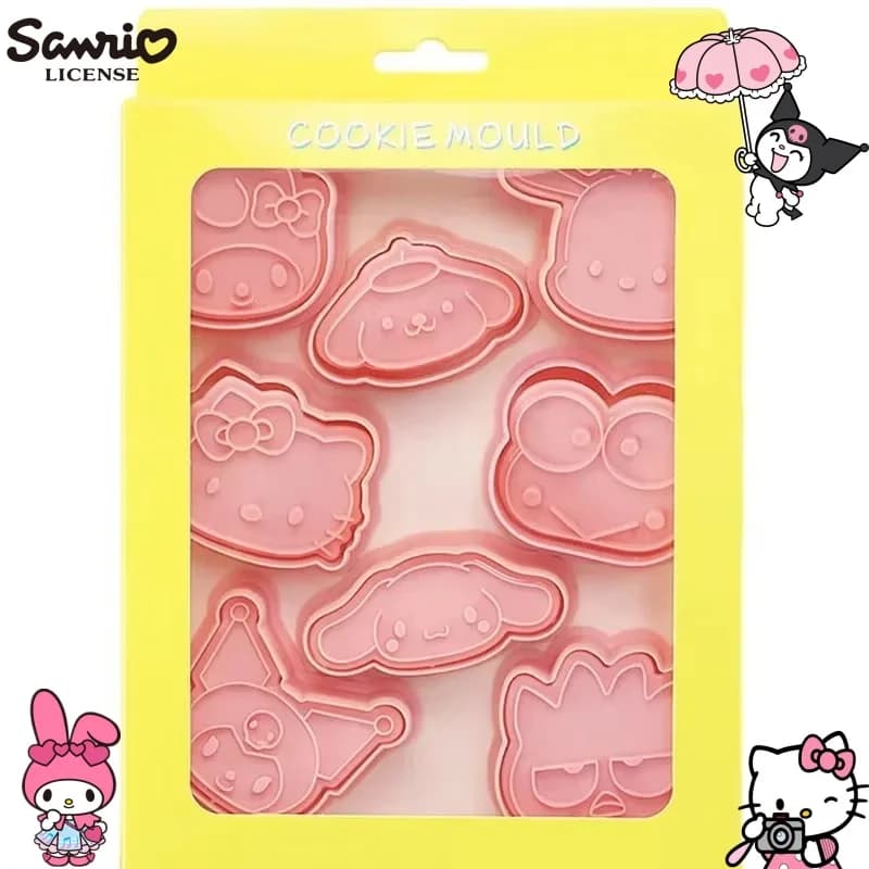 Hello Kitty Cartoon Cookie Cutter Set Sanrio Figura carina Kuromi Cinnamoroll Modellazione Dessert Stampo Forniture da cucina Strumenti