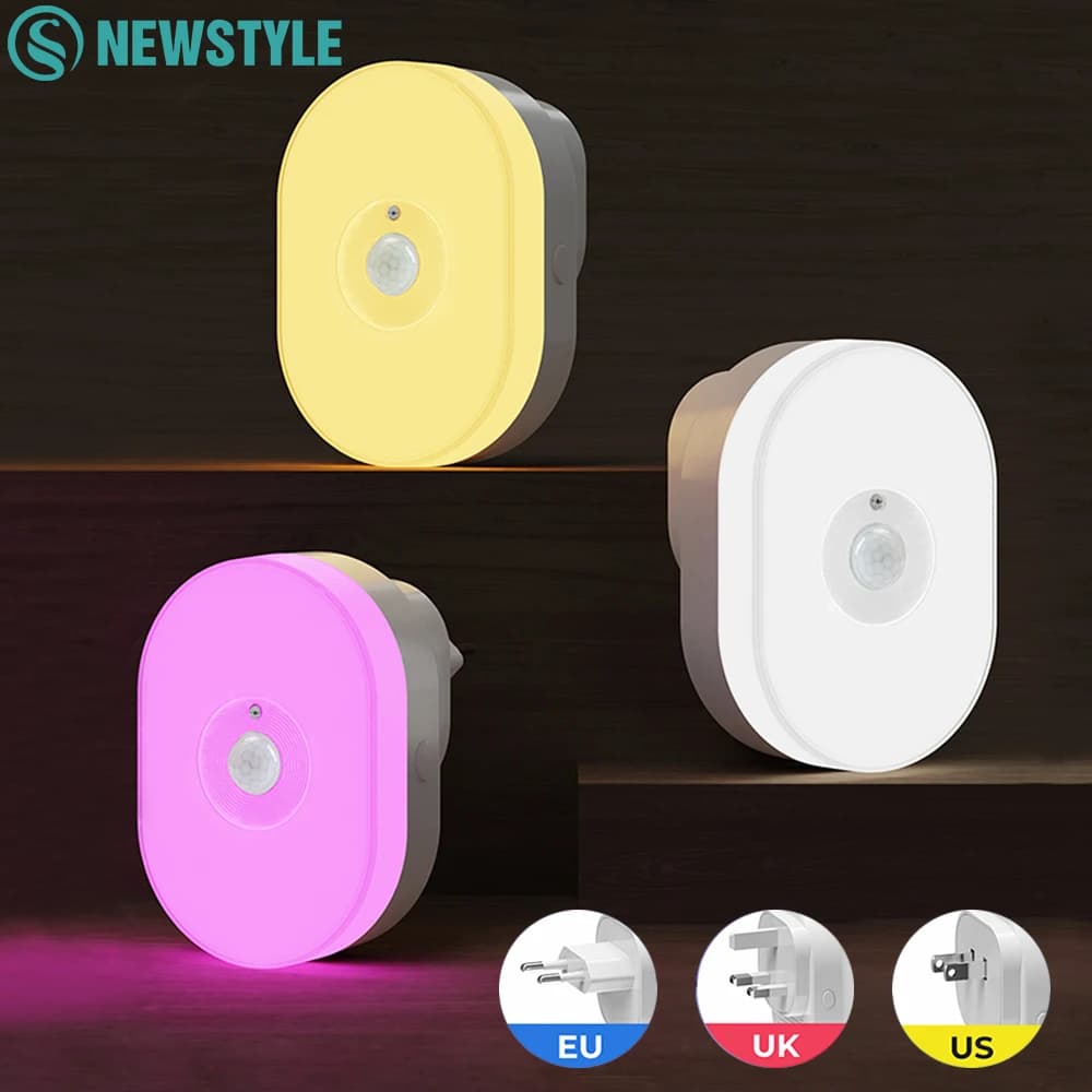 Sensore intelligente Wifi Luce notturna Luci notturne Collegate nel muro Controllo APP Temporizzazione dimmerabile Lampada da parete per atmosfera per camera da letto