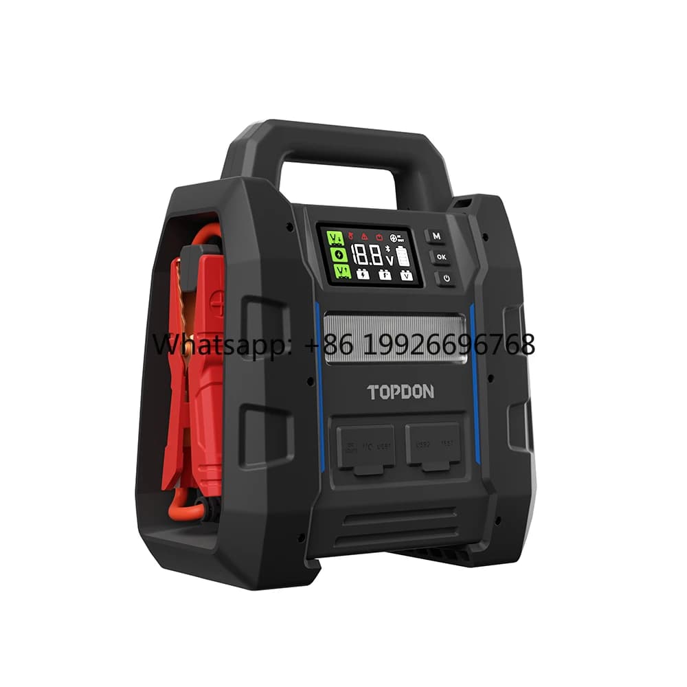 Avviatore di Emergenza per Auto V4500 Plus con Funzione di Test Completo della Batteria, Avviatore per Camion a Super Condensatore