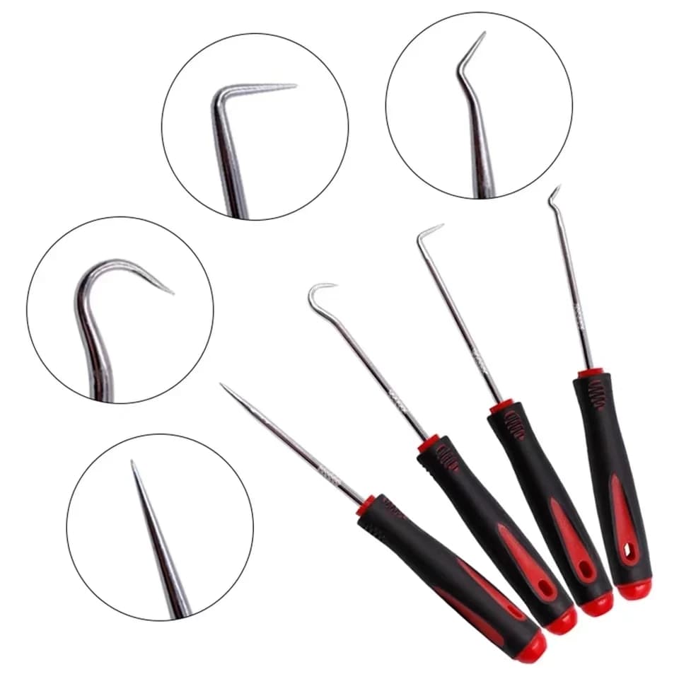 4 pcs car oil screwdriver set, car oil oil, O-ring, gasket, extractor, removal, hooks, tools, car repair tools