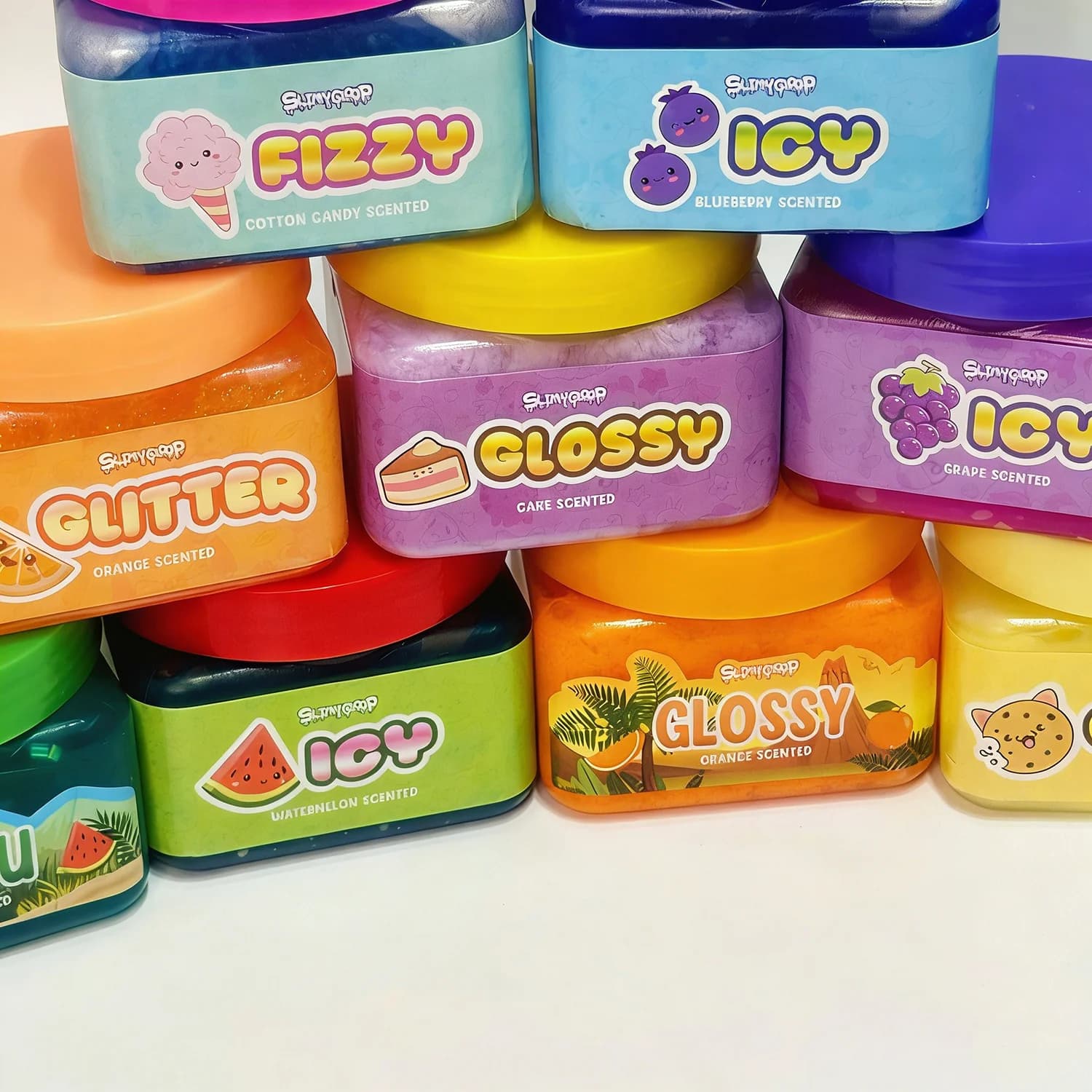 Set di Slime da 150ml, Sicuro e Non Tossico, Adesivo Cristallino Profumato per Bambini, per Alleviare lo Stress, Giocattolo Fai-da-Te